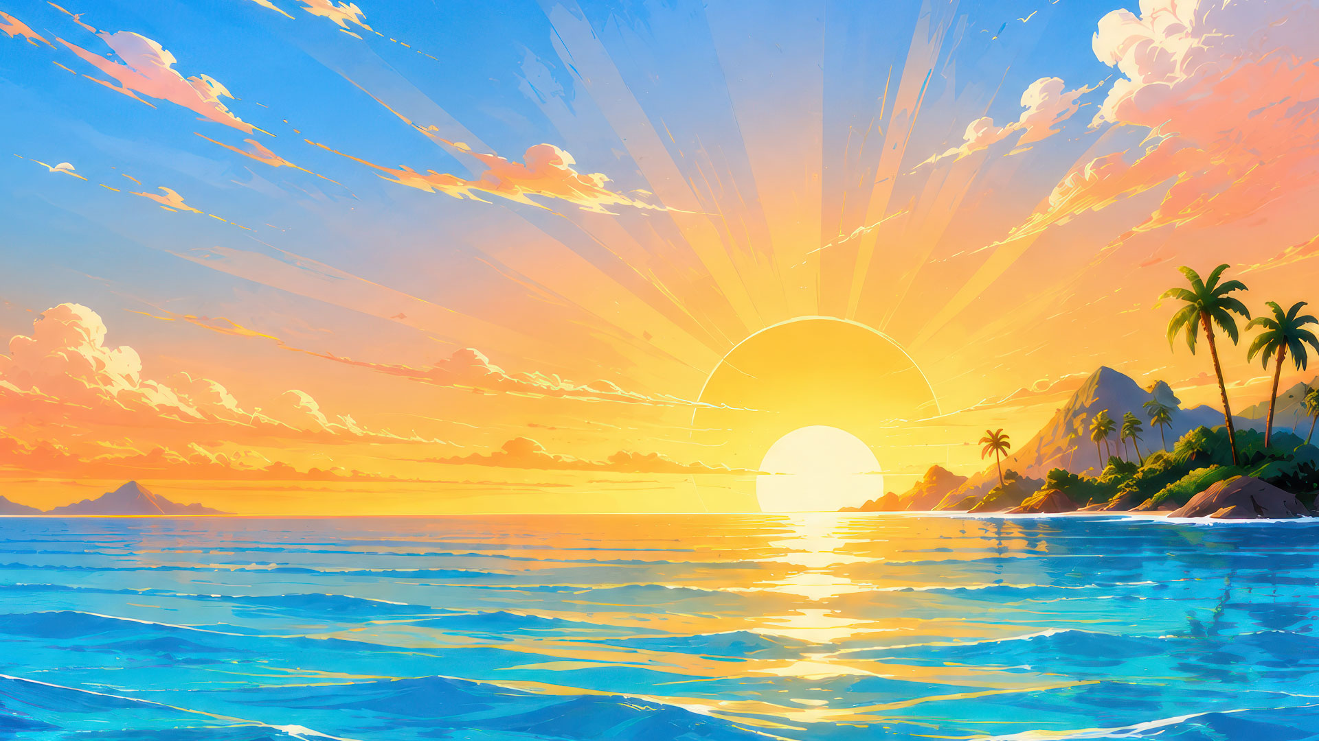 Tales from the Islands tropical sunset cover artwork